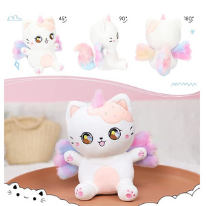 2024 nuovo stile colorato coda cartone animato unicorno con ali arcobaleno squisita peluche animale morbido per ragazzo ragazza unicorno roba - Product Image 3
