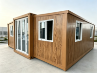 Maison conteneur préfabriquée de luxe, étanche, extensible et pliable, isolée, pour bureau de chantier