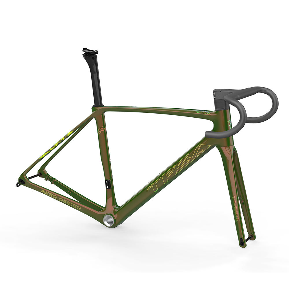 Cadre de frein à disque classique en fibre de carbone pour vélo de