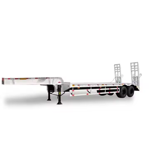Semi-remorque surbaissée hydraulique extensible d'occasion, 3 essieux, 70 tonnes, 40 pieds, 40 tonnes, 50 tonnes, pour le transport de charges lourdes, à vendre - Product Image 3