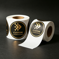 Etiquetas de Vinilo Autoadhesivas de Lujo, Resistentes al Agua y al Calor, con Estampado en Caliente, Pegatinas con Formas Especiales, Imprimibles con el Logotipo de la Tienda