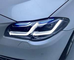 Feux de jour jaunes et blancs pour Série 5 F10 F18 2011-2017 12V Plug & Play Nouvelle mise à niveau vers des feux avant Angel Eyes 6000K 6000 Lumens - Product Image 5