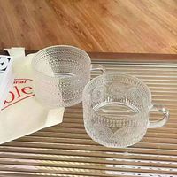 Tasse de petit déjeuner d'avoine en relief de tournesol de Style Ins de grande valeur tasse en verre de grande capacité avec des ustensiles de déjeuner au lait