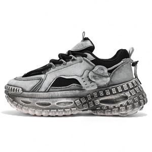 Chaussures Torre tendance pour hommes, polyvalentes, respirantes, en maille, style baskets, nouvelle collection printemps, semelle épaisse en caoutchouc pour la marche - Product Image 6