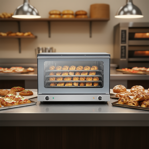 Horno de convección comercial de mostrador, 4.24 pies cúbicos, 4 bandejas, 5000W, circulación de aire caliente de 360 grados, para panadería y pizzería - Product Image 2