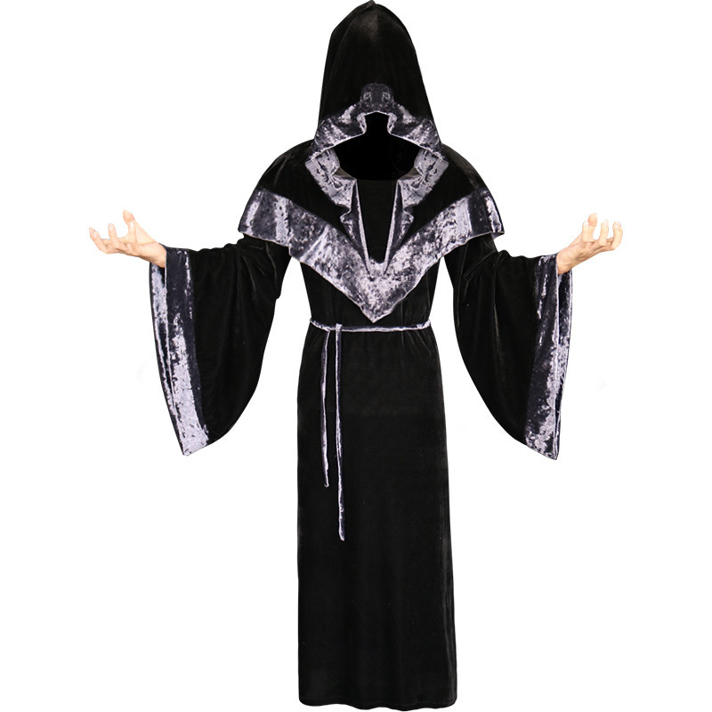 Halloween Hooded Robe Cape Witch Stage Performance Clothing In Stock