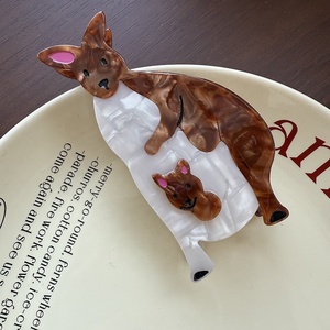 Pinza de Pelo de Acetato con Diseño de Animales del Bosque de Alta Calidad para Bodas y Navidad - Accesorio de Moda para Mujer - Product Image 4