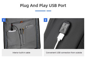 2025 Chất lượng cao nhà máy bán buôn biểu tượng tùy chỉnh kinh doanh máy tính xách tay máy tính Ba Lô Túi Nhà cung cấp du lịch thông minh ba lô với USB - Product Image 6