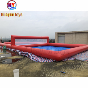 Pista de voleibol inflable grande, 16x8x2m, juego de playa flotante - Product Image 3