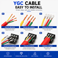YGC 4*2,5 mm Hochleistungs-Silikonkabel Verzinntes Kupfer Flexibles Hitzebeständiges Industrielles Stromkabel
