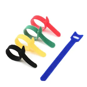 15mm*200mm Nylon Reusable Back to back Hook and Loop Fastening Automatic Cable Ties