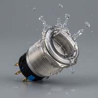 22mm 2 3 Position 12V Étanche IP65 Acier Inoxydable Momentané/Verrouillage 1NO + 1NC/2NO + 2NC Sélecteur de Type Rotatif