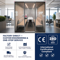 Module de bureau modulaire en verre avec bureau et chaise – Déploiement flexible pour le coworking et le télétravail