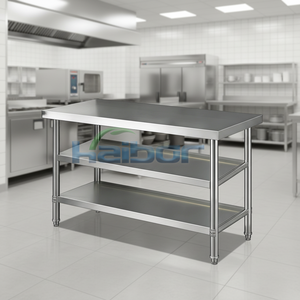 Tavolo da Lavoro in Acciaio Inox per Alimenti, Stazione di Preparazione per Cucine Commerciali, Banco da Lavoro Industriale Resistente per Panetterie e Macellerie - Product Image 6