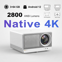Projecteur 4K natif 2800 ANSI 3 Go + 64 Go EMMC avec haut-parleur 16 W et support RD910 Ultra Home Cinéma Projecteur de jeu 4K natif Proyector