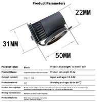 Oleyoa USB araba şarjı anahtarı 1.5A su geçirmez Scooter modifiye cep telefonu şarj cihazı 12V motosiklet için