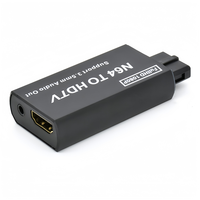 Convertisseur N64 vers HDMI HD TV 1080P pour console de jeu Adaptateur NGC vers HDTV AV pour Nintendo 64 Adaptateur audio vidéo HD 1080P NTSC/PAL