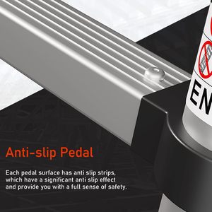 Échelle pliante télescopique en aluminium portable de 12.5 pieds avec pieds antidérapants pliables <span class=keywords><strong>pour</strong></span> le travail domestique et extérieur - Product Image 2