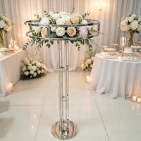 Support floral en métal argenté pour centre de table de mariage, décoration de fête, support de guirlande florale dorée pour événements - Grande Vente