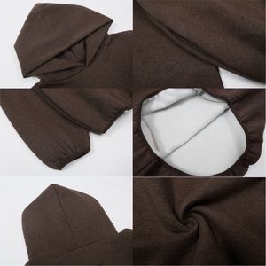 Sudadera con Capucha Corta y Gruesa con Logotipo Personalizado para Hombre, Sudadera con Capucha Holgada de Estilo Cuadrado OEM, Sin Cordones - Product Image 3