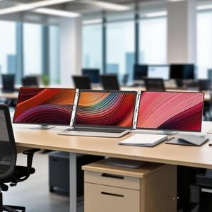 Foldable <strong>Dual</strong> Portable Monitors 14/15/16 Inch Matte Screen Aluminum Alloy <strong>Dual</strong> Monitor Portable for Laptop/Phone - Product Image 6
