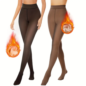 Prezzo all'ingrosso collant invernali collant con logo personalizzato 300 D denier nylon spandex vita alta Leggings di colore solido <span class=keywords><strong>calze</strong></span> da donna - Product Image 2