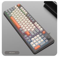 Clavier de jeu K82 à membrane rétroéclairé par LED, filaire USB, en ABS, pour PC de bureau, bureaux et usage domestique