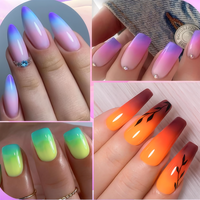 Pigment en poudre thermochromique pour la décoration des ongles Nouveau style de poudre de changement de couleur sensible à la chaleur