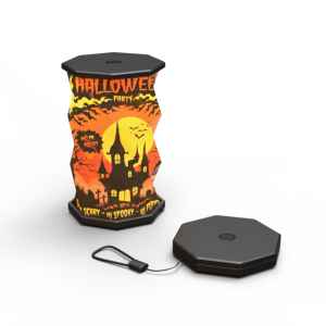 Mini <span class=keywords><strong>lampe</strong></span> à papier rotative pliante contrôle tactile veilleuse pliante bracelet aimant de réfrigérateur Halloween Club fête cadeau promotionnel - Product Image 4