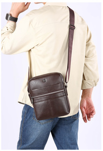 Nouveau sac à bandoulière en cuir PU, petit sac à main, sac bandoulière, sac messager en cuir pour homme, usage quotidien - Product Image 5