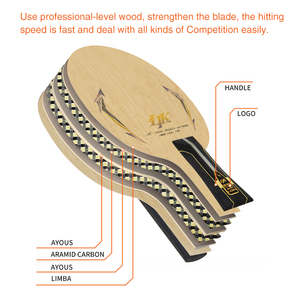 LOKI Hot Sell Lame <span class=keywords><strong>de</strong></span> <span class=keywords><strong>Tennis</strong></span> <span class=keywords><strong>de</strong></span> <span class=keywords><strong>Table</strong></span> Série Liang Jingkun ADC, 7 Plis Fibre Carbone Aramide - Product Image 6