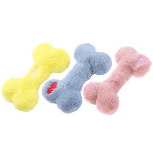 Lynpet indestructible masticar juguete perros corazón gráfico Diseño de hueso divertido juguete de peluche chirriante suministro de lana - Product Image 5