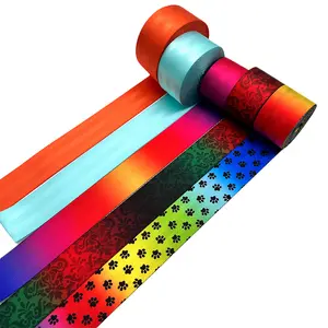 双色双色安全带背带彩虹印花聚酯尼龙高韧性1英寸25毫米100% 聚酯ROHS