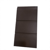 Panneau mural métallique isolé en polyuréthane couleur chocolat 16 mm, résistant à l'humidité, design à 2 rainures, décoration extérieure moderne pour maison préfabriquée