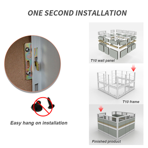 Estación de Trabajo en Forma de X de Diseño Modular Moderno y Duradero de Aluminio para Oficina Comercial - Product Image 6