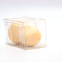 Vente directe en entrepôt boîte à œufs de beauté avec logo personnalisé petite boîte d'emballage en plastique pour éponge cosmétique