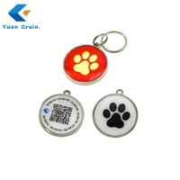 Benutzer definierter gedruckter QR-Code 13,56 MHz NFC-Metallring-RFID-Haustier anhänger für die Verfolgung von Hunden/Katzen
