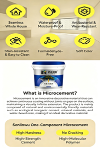 Revêtement intégré pour murs et sols en microciment, imperméable, sans joint, <span class=keywords><strong>peinture</strong></span> en microciment pour salle de bain, <span class=keywords><strong>cuisine</strong></span>, décoration intérieure et extérieure - Product Image 2