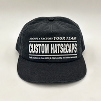 Casquette de baseball personnalisée à profil bas, visière courte, en coton noir, 5 panneaux, visière incurvée, broderie, réglable, non structurée, avec fermeture snapback