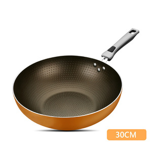 Wok antiadherente sin humo Chuda para estufas de gas e inducción, uso doméstico, sartén de cocina sin flúor. - Product Image 4