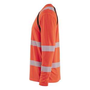 BLAKLADER - 359910135599XL Hi-Vis UV-protected <b>Long</b>-sleeved <b>T</b>-<b>shirt</b> Red hi-vis/<b>black</b> - EAN 7330509932742 HI-VIS WORKWEAR - Product Image 3