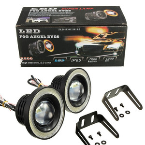 Luces antiniebla LED para coche, luces antiniebla LED con ojo de ángel, luces diurnas COB, luces diurnas modificadas con efecto ojo de pez - Product Image 1