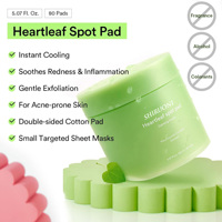Tonique Peeling Doux et Apaisant à la Heartleaf et BHA, Tampon Exfoliant Double Face pour le Visage, Éclaircissant les Pores et les Taches Brunes, Personnalisé