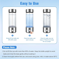 Botol Air Kaya Hidrogen Stainless Steel Portabel Isi Ulang Generator Konsentrasi Tinggi untuk Penggunaan Luar Ruangan & Mobil
