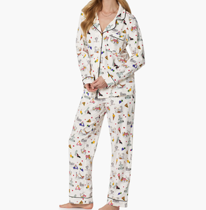 Conjunto de Pijama Personalizado, Transpirable, con Estampado, de Lujo, Manga Larga, de Algodón, para <span class=keywords><strong>Mujer</strong></span>, Ropa Cómoda - Product Image 2