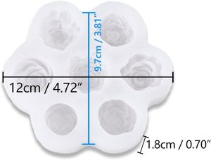 3D Rose Peony White Silicone <b>Molds</b> Disposable DIY <b>Candles</b> Soaps Resin Handicrafts Heat Resistant Customized Shape Crystal Cake - Product Image 2