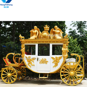 Charrette à Chevaux Classique de Haute Qualité, Charrette Électrique Cendrillon, Charrette pour Mariage, Visite Touristique - Product Image 2