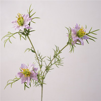 Fleur artificielle en tissu de soie, marguerite réaliste faite à la main, tige unique, verdure, décoration pour la Saint-Valentin, mariage, maison, fête