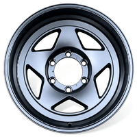 BEST WHEEL JT274 17/18" 9J ET0 Jantes en alliage d'aluminium à cinq branches PCD 6x135/5x127/6x139.7 Rainures antidérapantes Noir mat