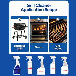 Nettoyant pour grilles de barbecue robuste OEM ODM, formule à action rapide, éliminateur de graisse et d'huile carbonisée pour grilles de barbecue au charbon de bois, 500 ml - Product Image 2